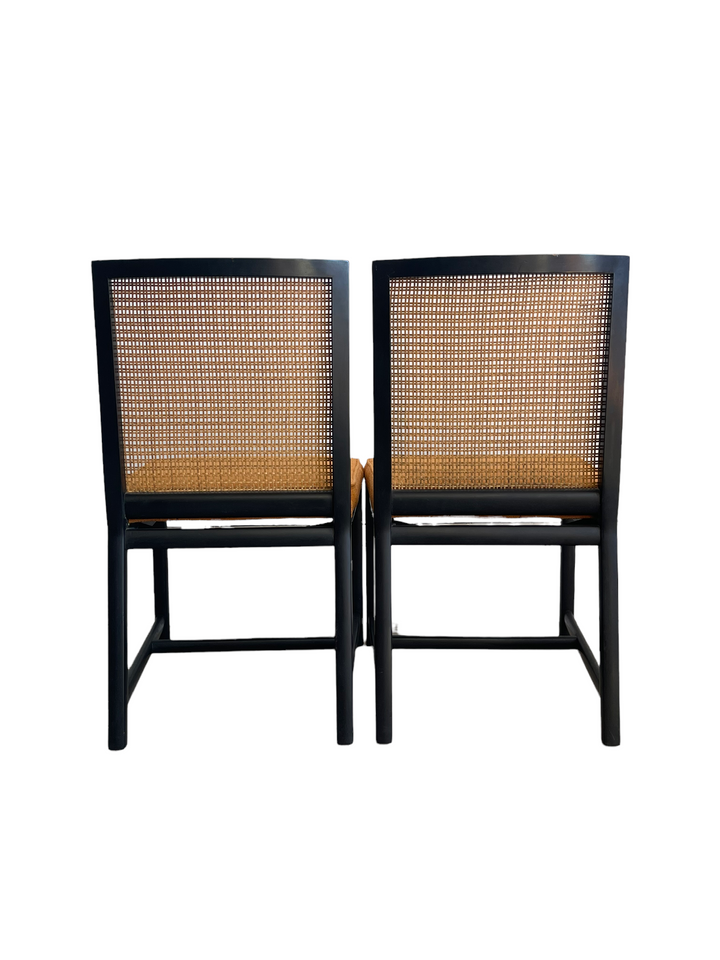 Rare Set 6 Cane Dining Chairs by Michael Taylor Circa 1960 image 14