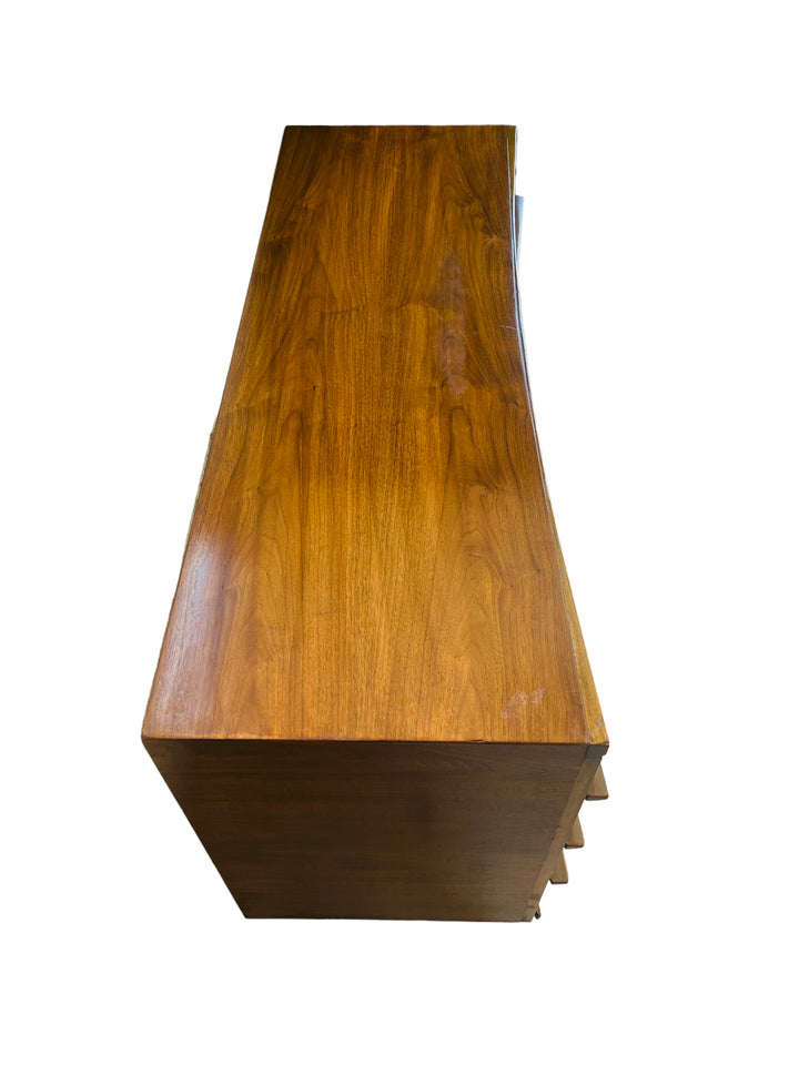 Mid Century Modern Bow Front Walnut Dresser / Credenza  image 2