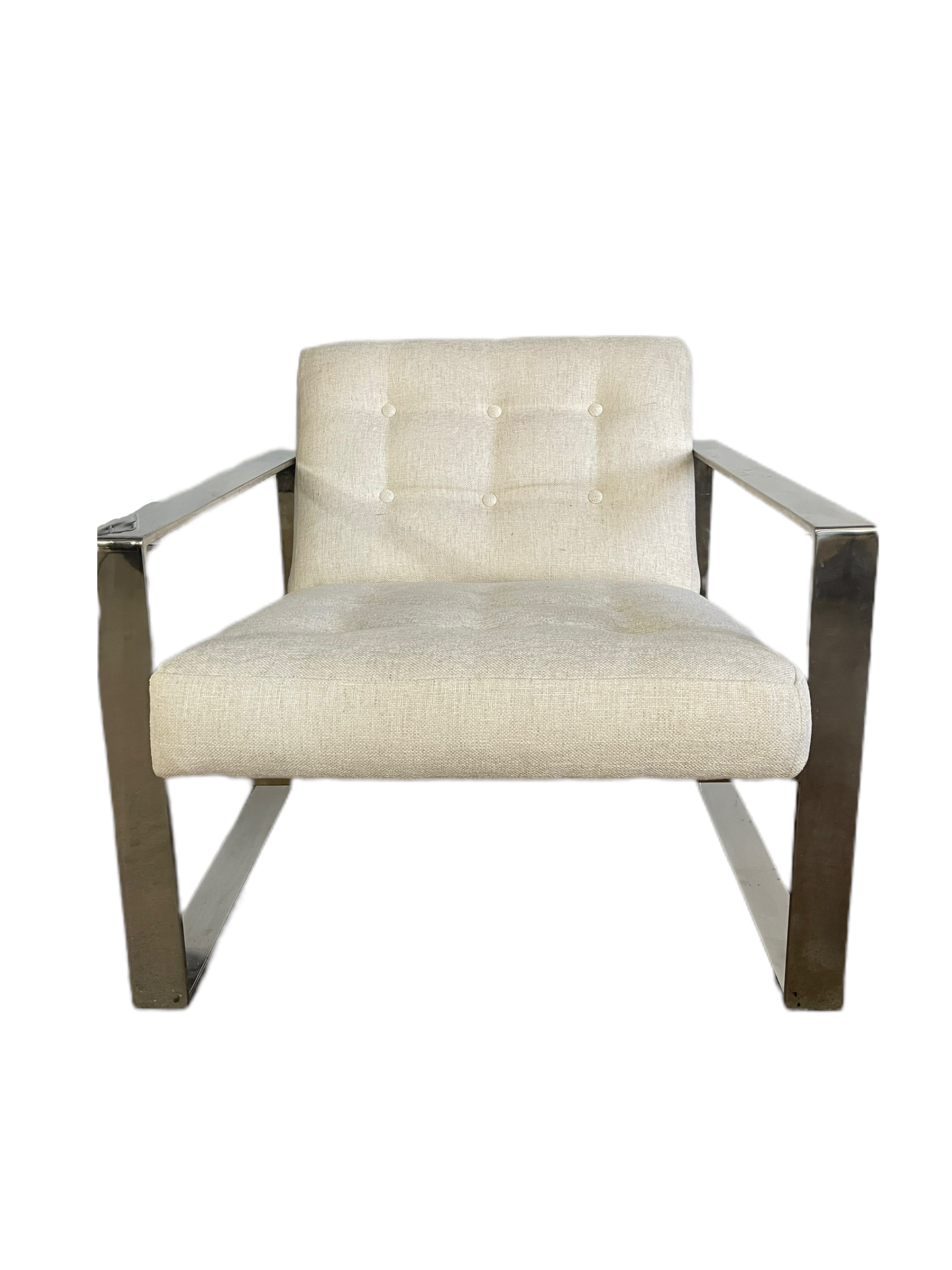 Mid-Century Modern Chrome Lounge Chair & Ottoman  image 10