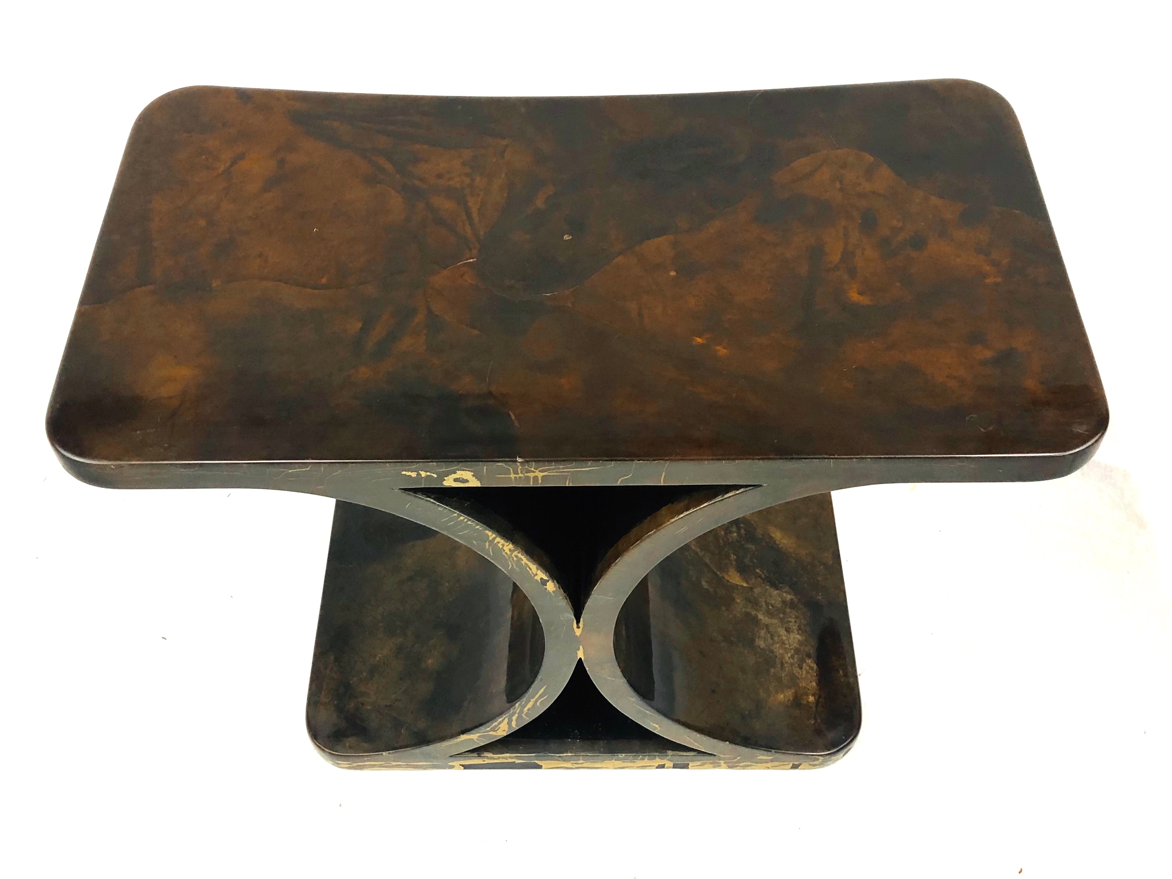 Mid Century Italian Modern Goatskin End Table by Aldo Tura image 10