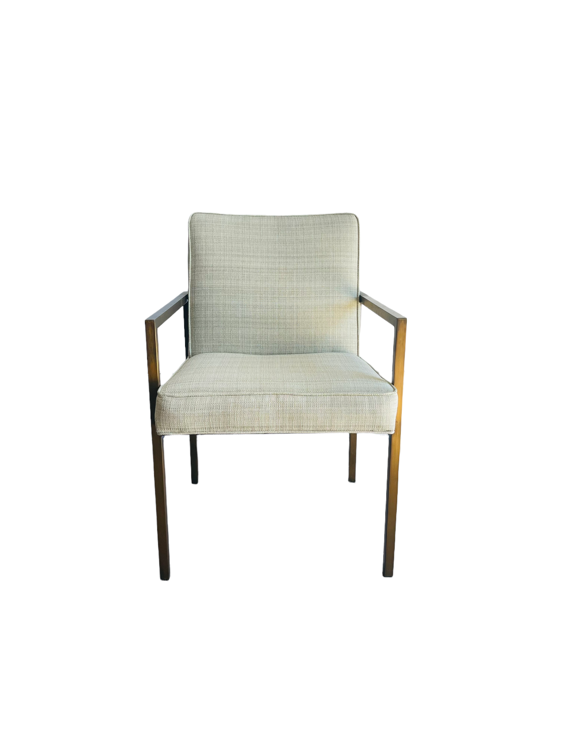 Mid Century Modern Brass Frame Armchair image 0