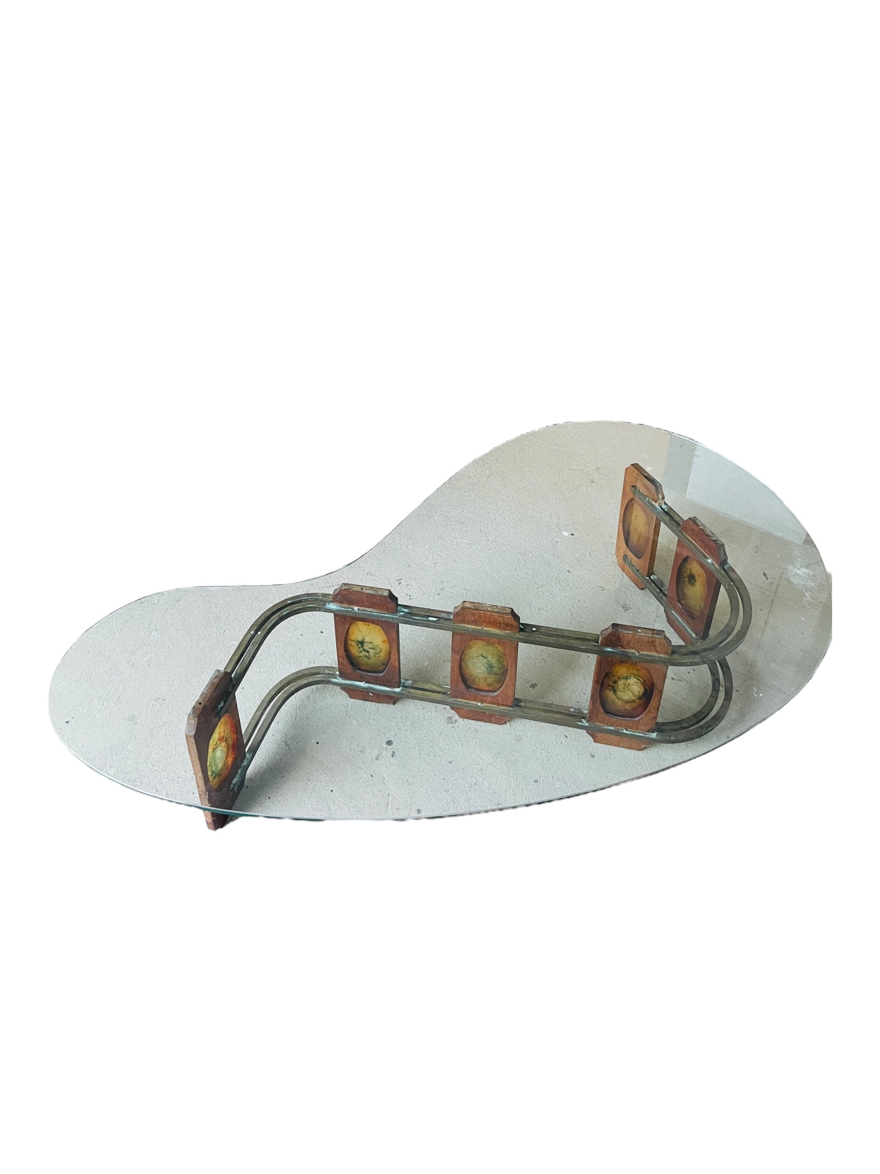 Authentic Kidney Shap Glass Coffee Table  image 0