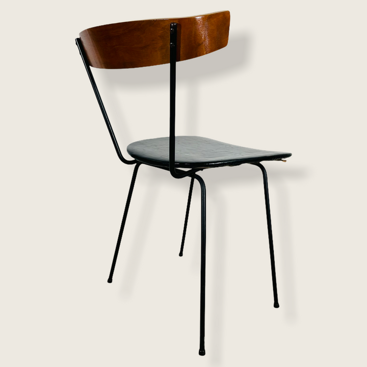 Mid-Century Modern Paul McCobb Style 1535 Iron & Walnut Desk or Dining Chair image 3