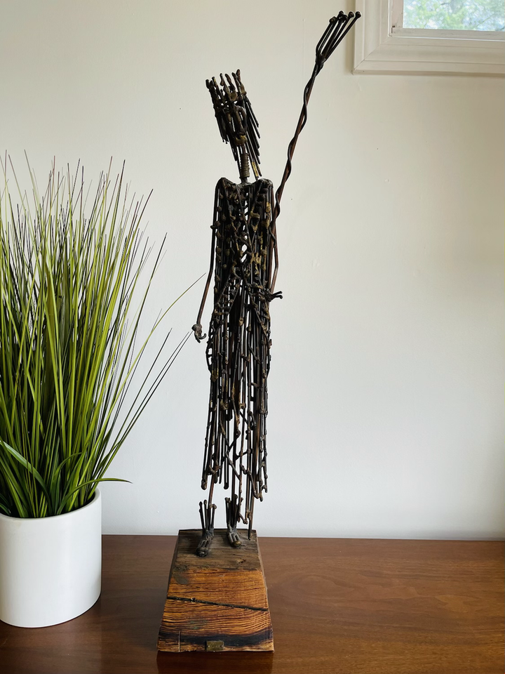 Mid-Century Brutalist Bronze Sculpture by Harold Kerr image 0