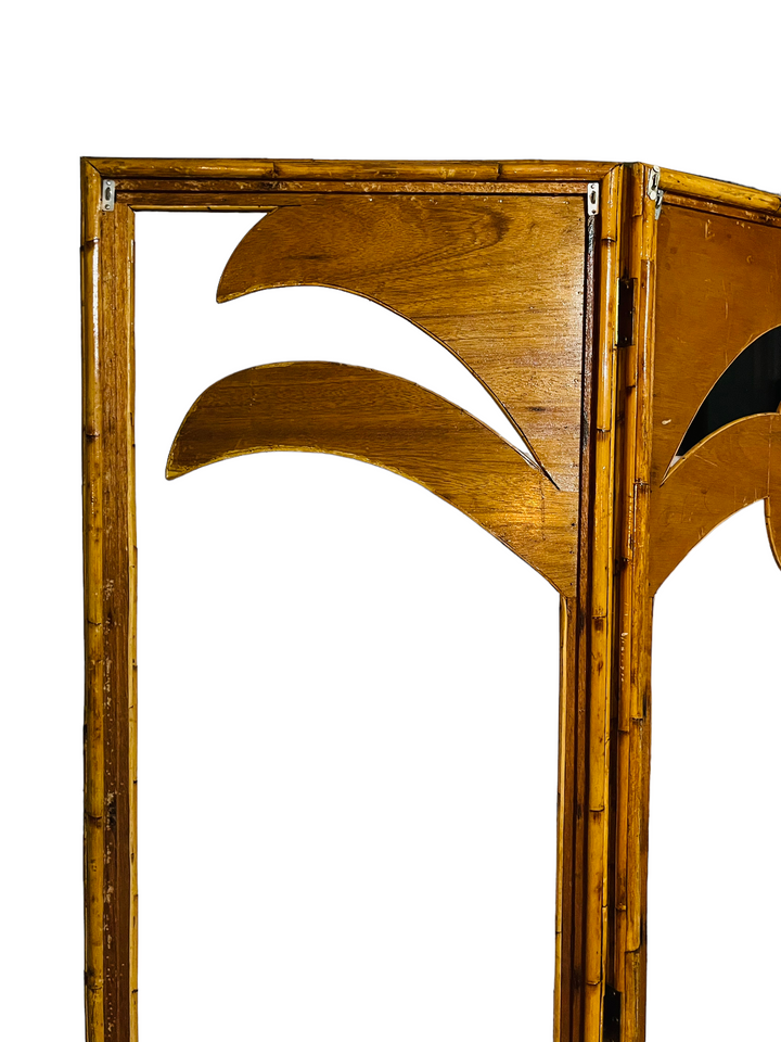 Vivai del Sud Three Panel Bamboo Screen Palm Tree Motif image 10