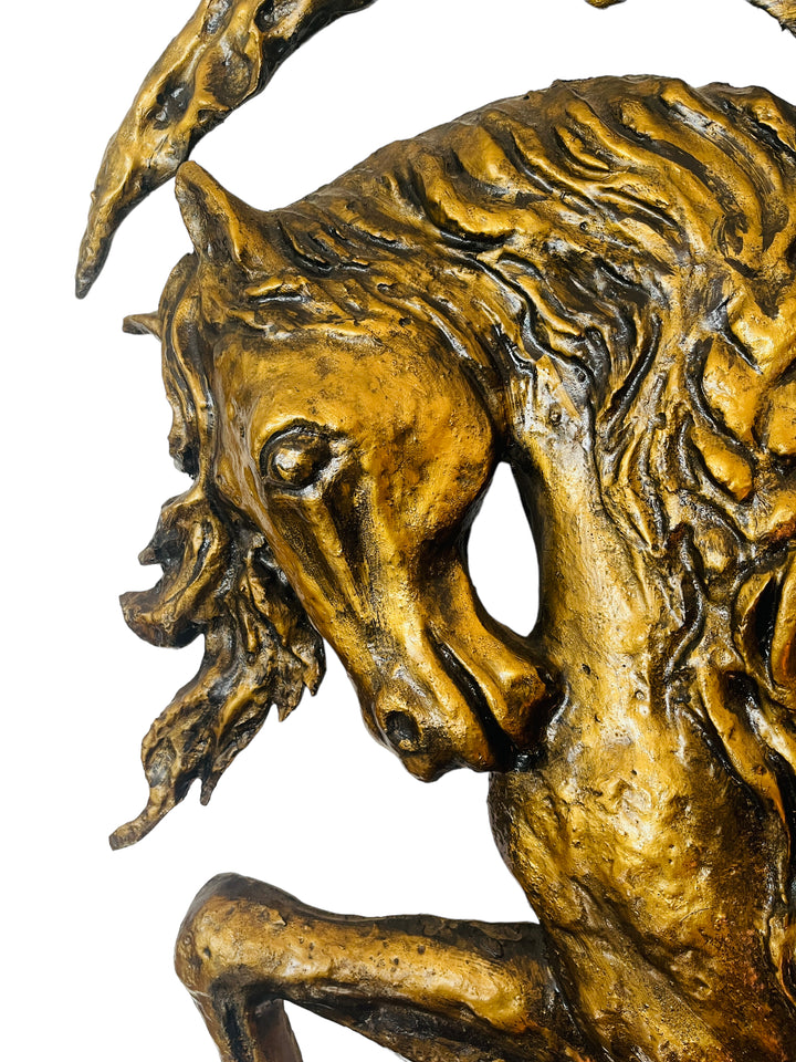 Z. Daniell's Mid-Century Majesty - 41" Gold Leaf Horse Sculpture image 4