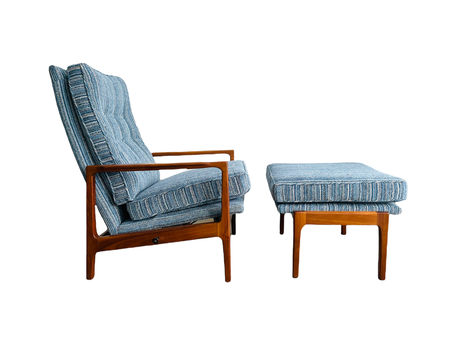 Milo Baughman Reclining Chair & Ottoman by James INC  image 1