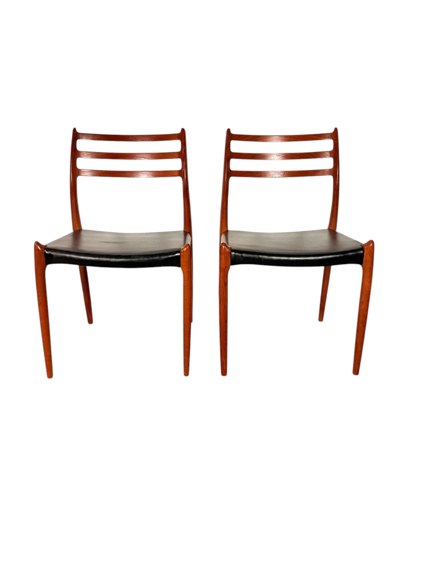 Set of Six Mid-Century Danish Teak Dining Chairs by Niels Otto Møller, Model 78 image 3