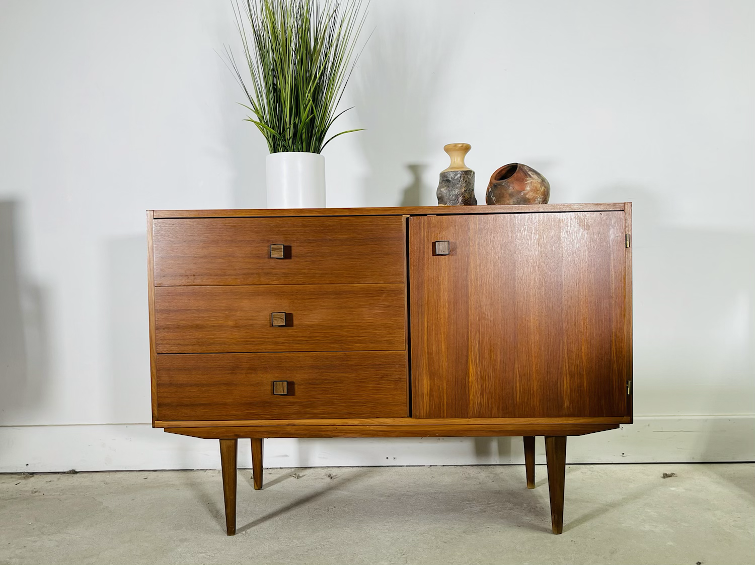 Mid Century Swedish Modern Small Teak Cabinet / Credenza  image 12