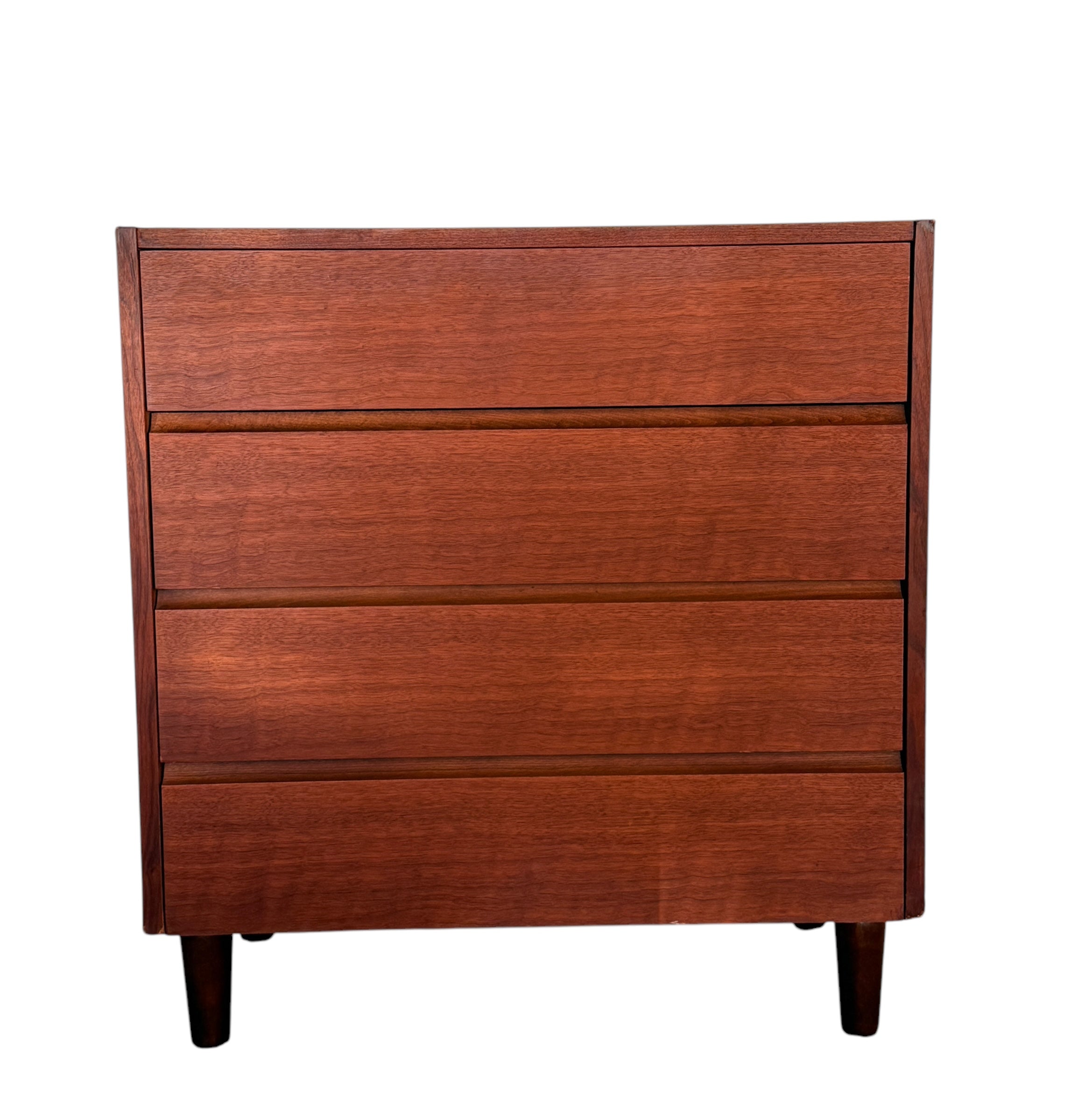 Mid-century Modern Walnut Four Drawer Dresser  image 0