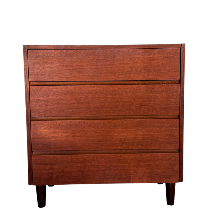 Mid-century Modern Walnut Four Drawer Dresser  image 0