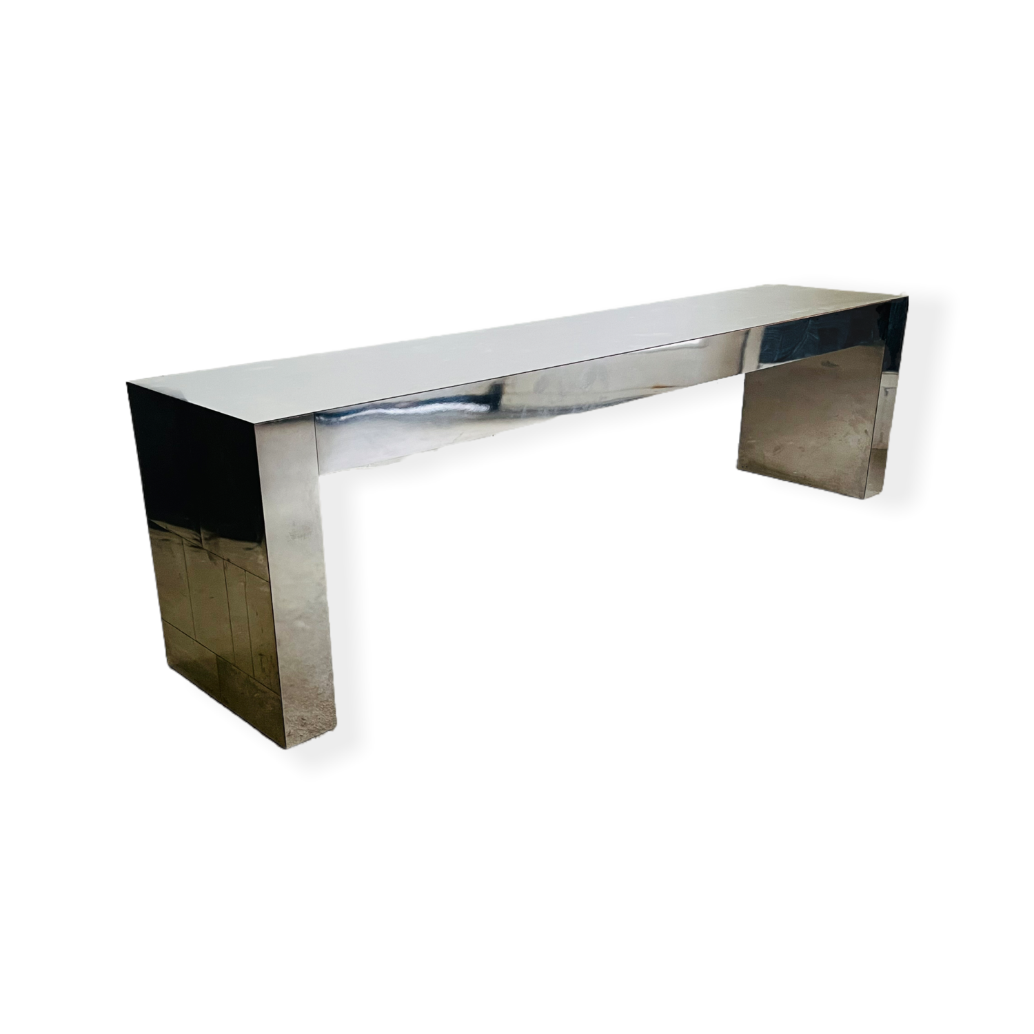 Long Console Table in Style of Paul Evans Cityscape  image 8