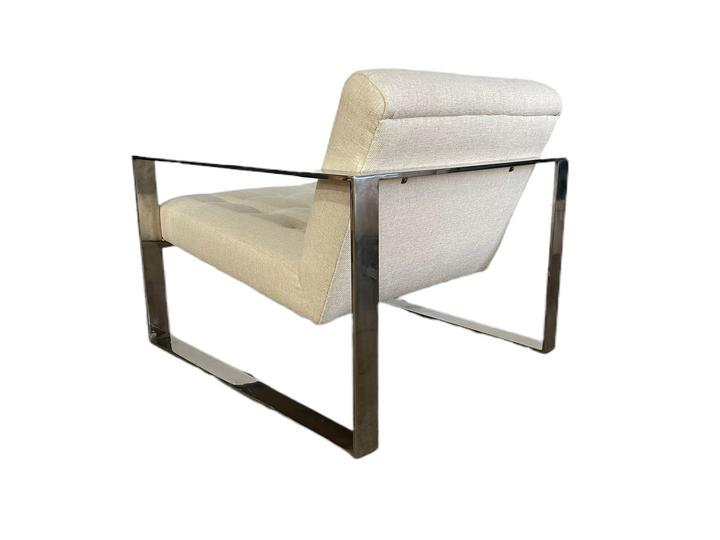 Mid-Century Modern Chrome Lounge Chair & Ottoman  image 7