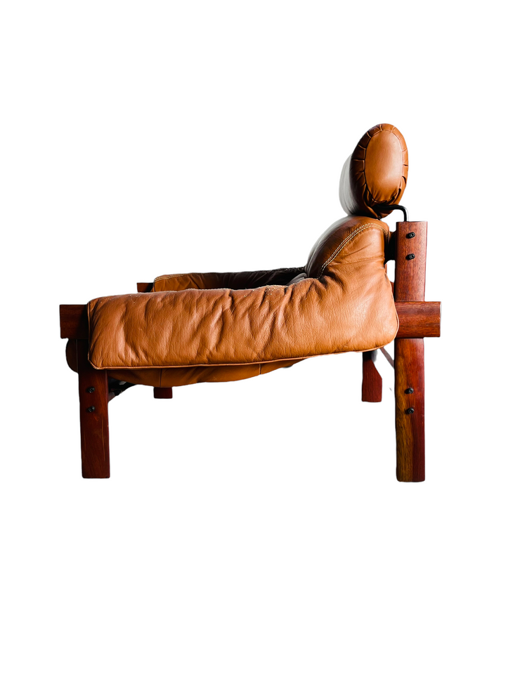 1970s Brazilian Rosewood Percival Lafer Leather Lounge Chair & Ottoman  image 10