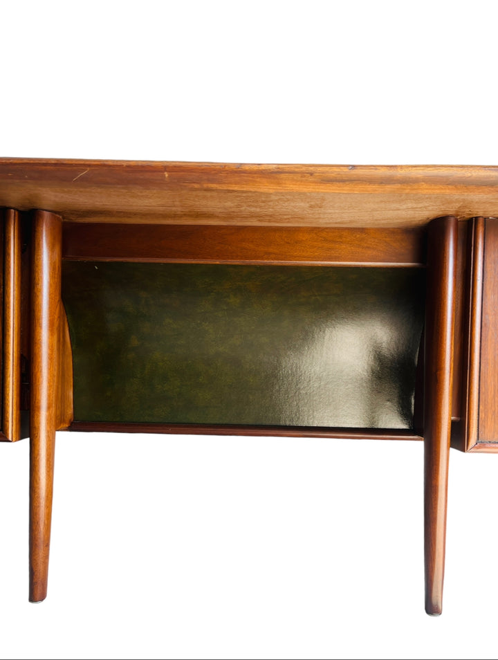 Mid Century Modern Walnut Executive Desk by Castillian Alma image 10