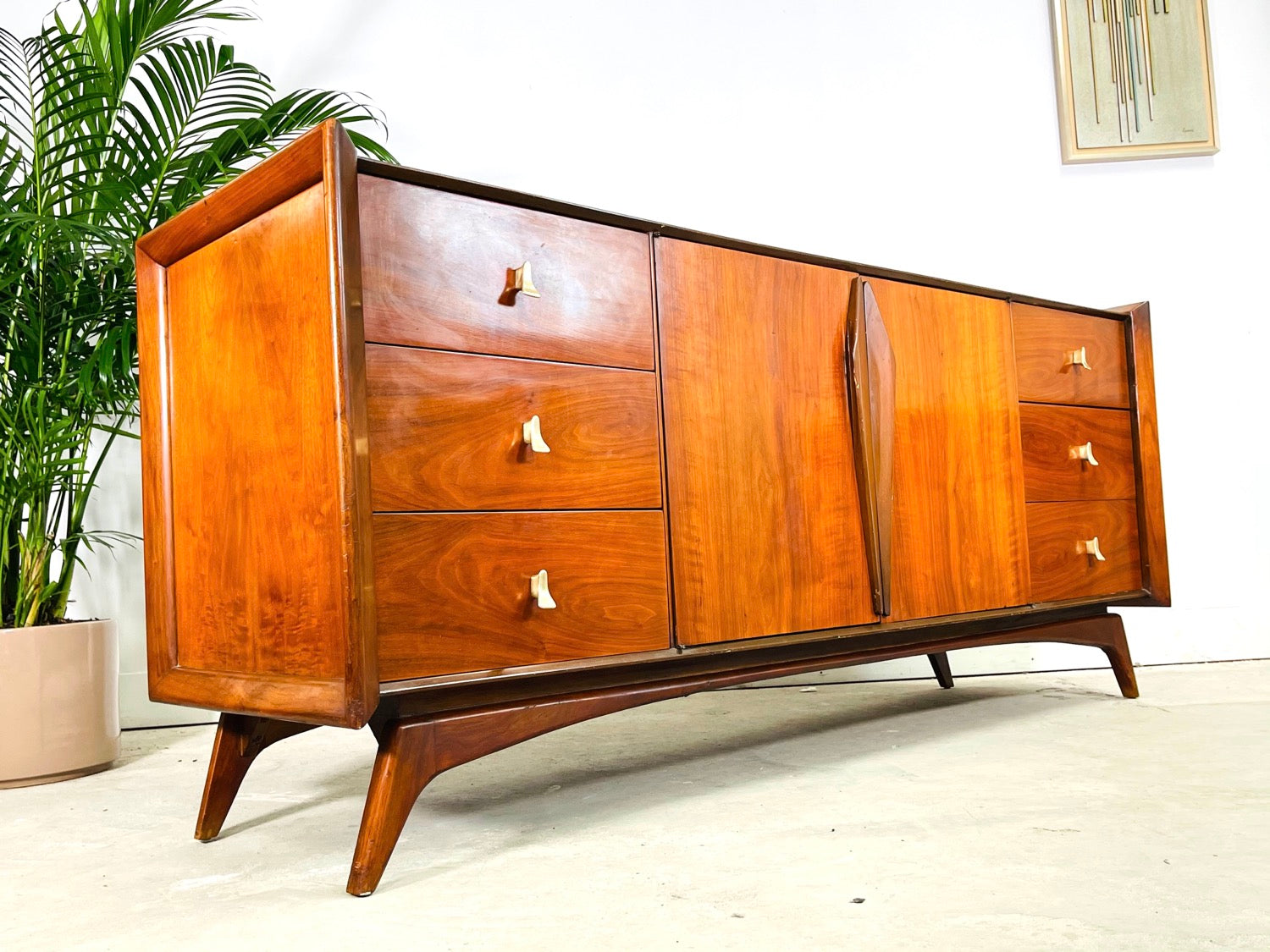 Mid-Century Modern Walnut Dresser / Credenza by Genova Furniture Co. image 3