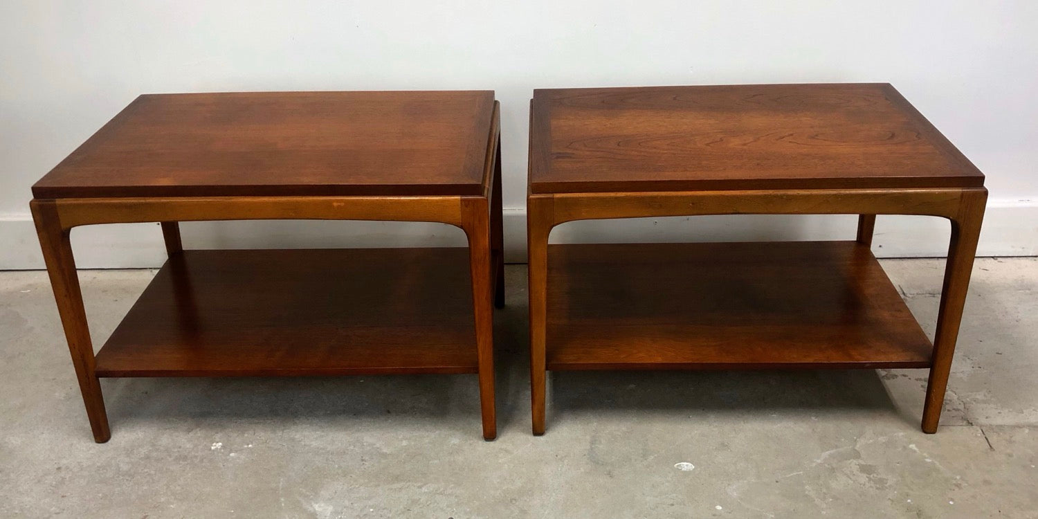 Pair of Mid-Century Modern Walnut Side Tables By Lane  image 1