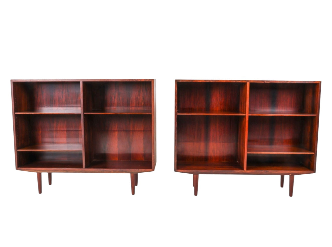 Pair of Mid-Century Danish Modern Rosewood Bookcases by Omann Jun, Model 7 image 0