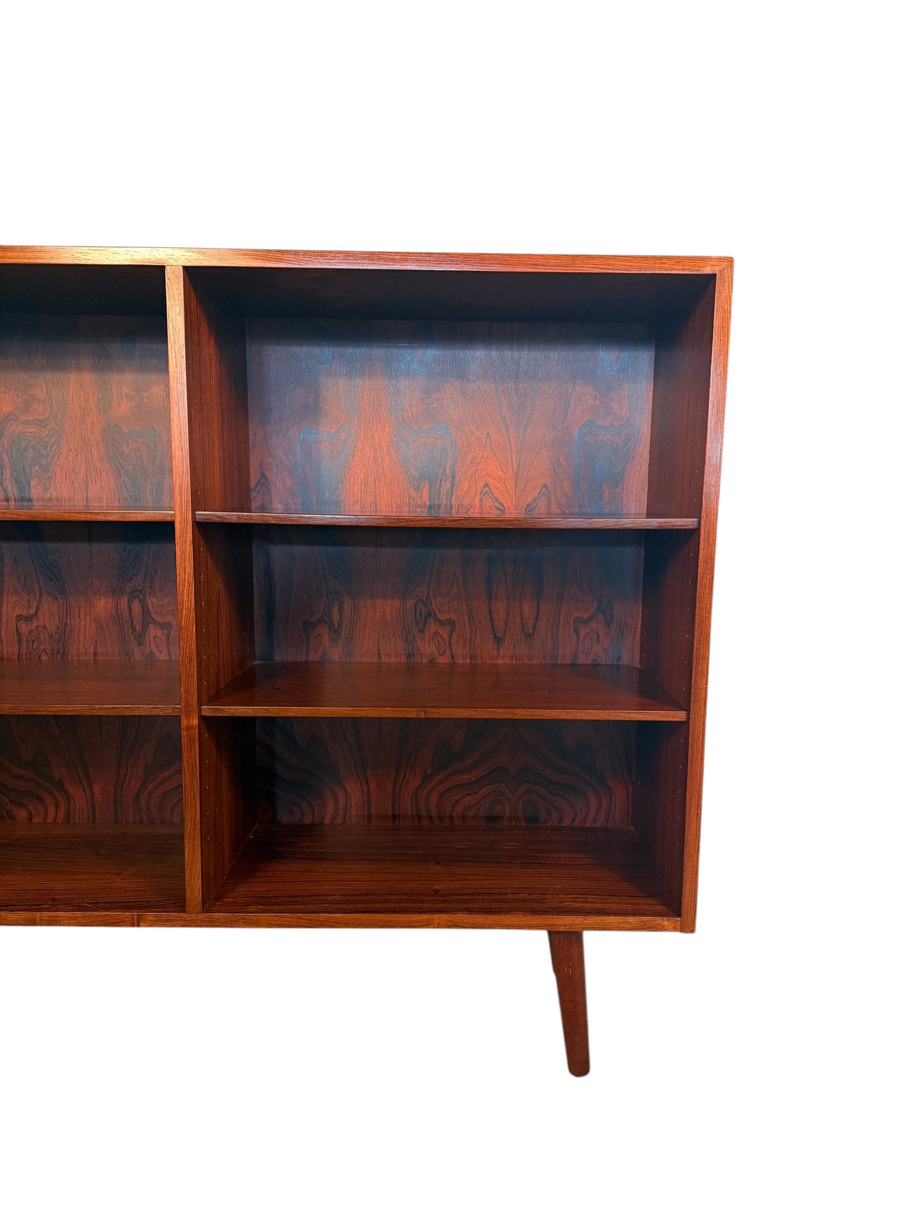 Mid Century Danish Modern Rosewood Bookcase by Omann Jun image 6
