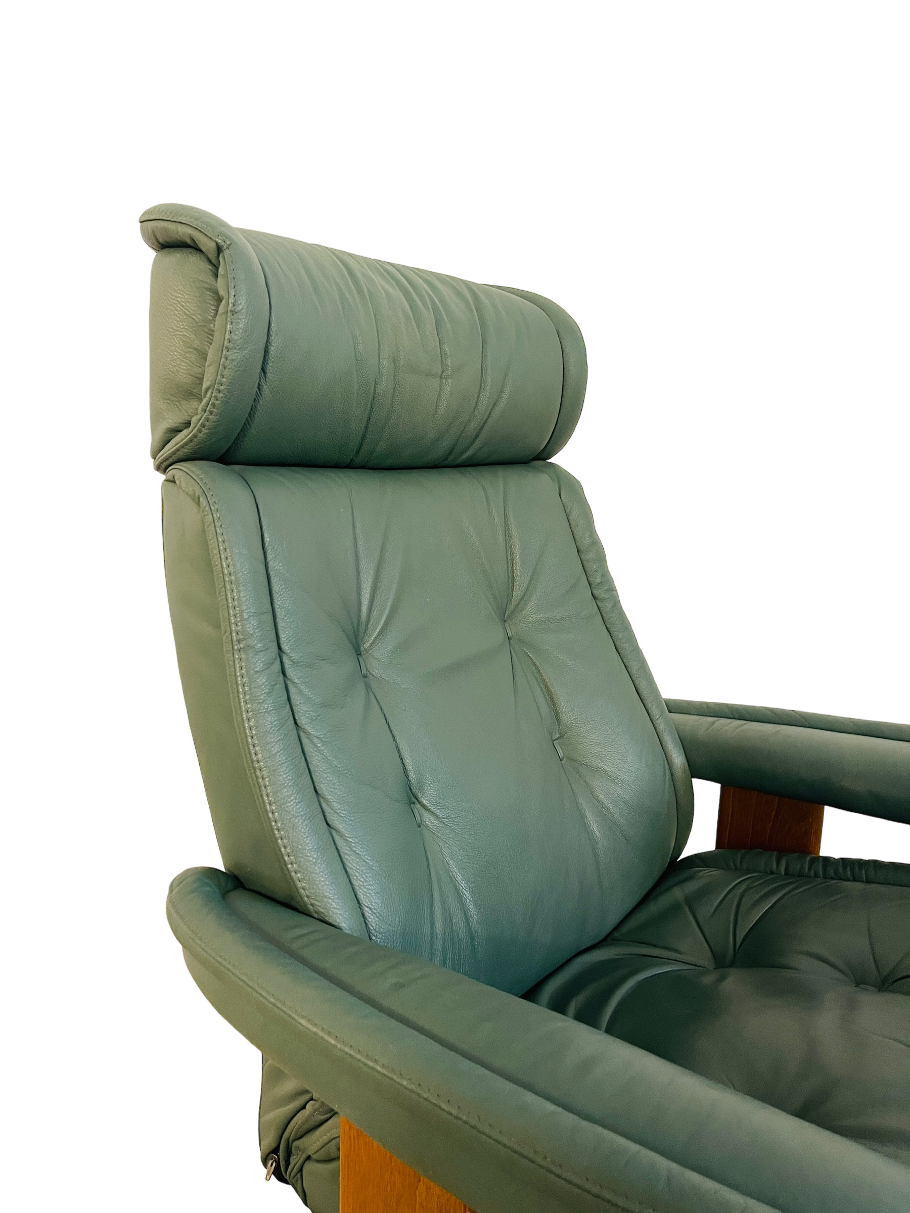 Rare Green Ekornes Stressless Lounge Chair & Ottoman image 9