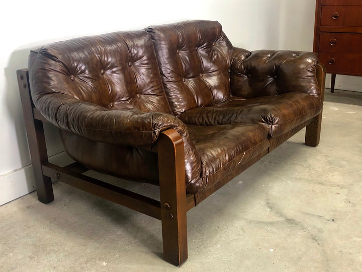 Mid-Century Modern Tufted Loveseat image 13
