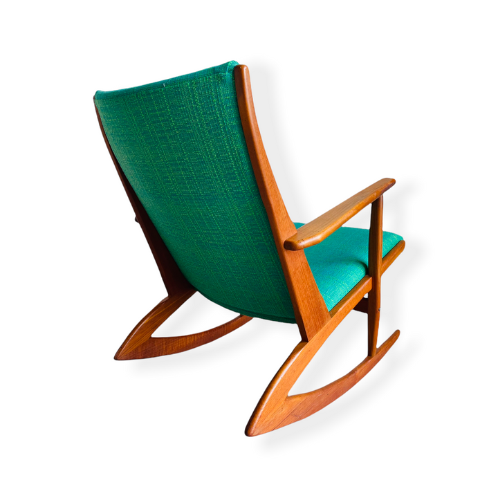 Danish Modern Sculpted Teak Rocker by Holgar Georg Jensen, 1958 image 2