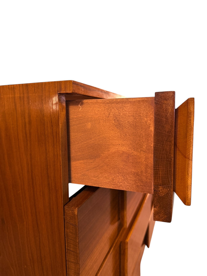 Mid-Century Modern Walnut Dresser – Italian Style image 8