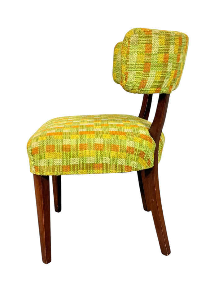 Set of Four Mid-Century Modern Walnut Dining Chairs with Curved Backrests image 3