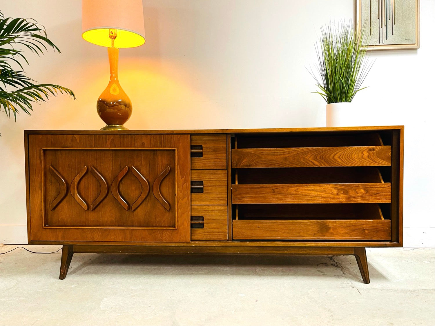 Mid-Century Modern Walnut Dresser / Credenza by Young Furniture image 4