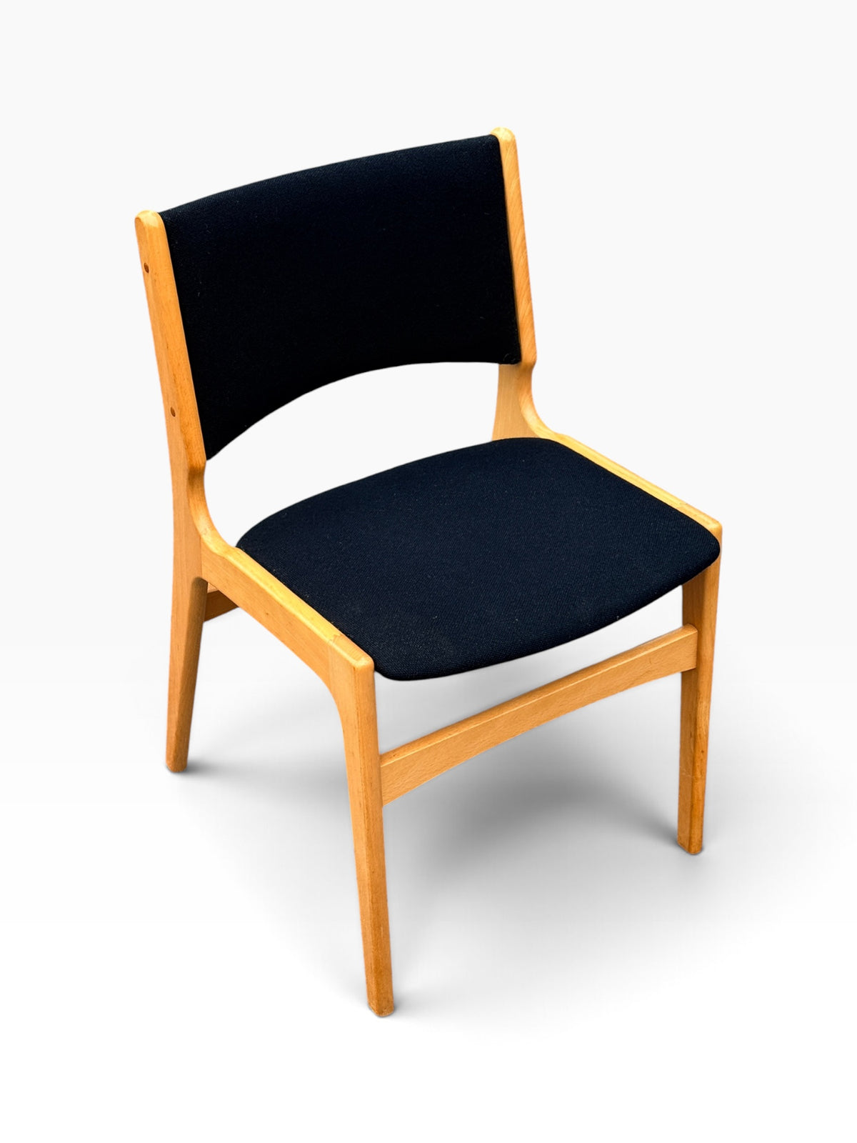 Beech dining chair, opposite angled view