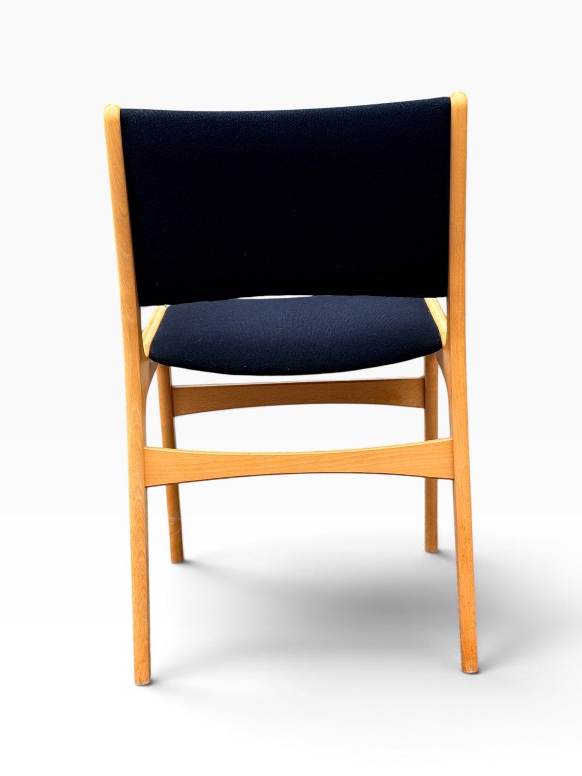 Beech dining chair, back view
