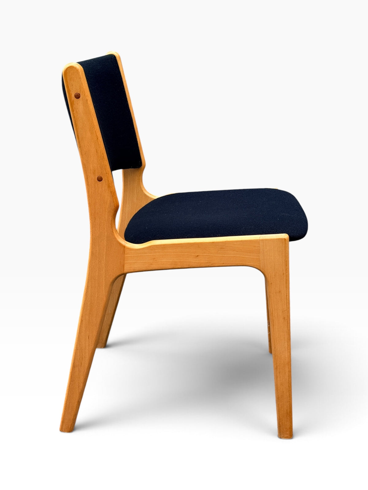 Beech dining chair, rear side view