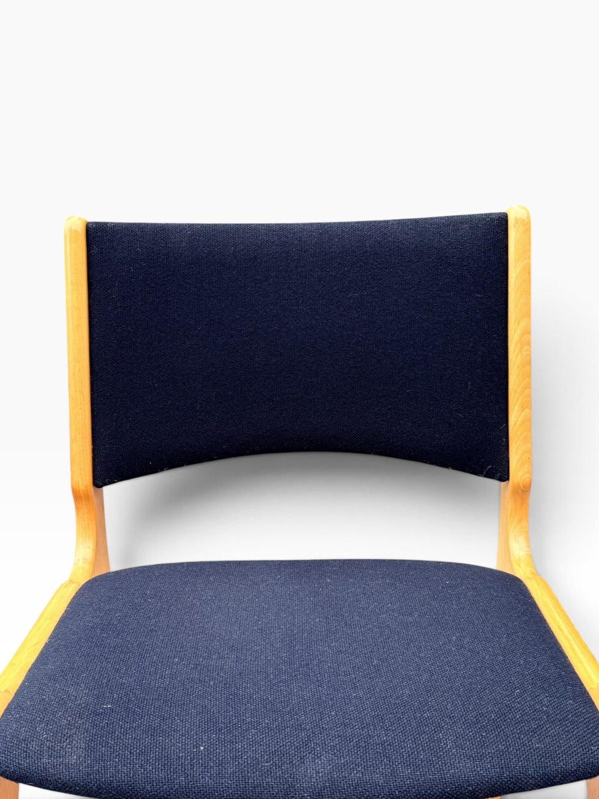 Black upholstered backrest and seat