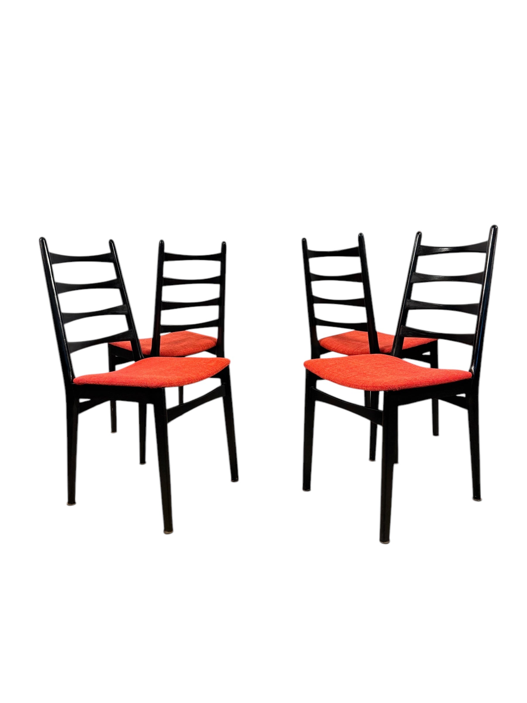 Set of 4 Italian Mid-Century Modern Ladder-Back Dining Chairs  image 1