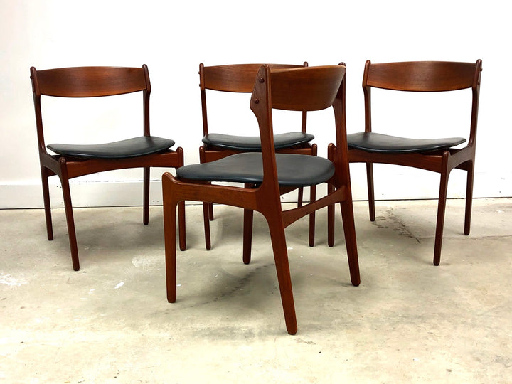 Set 4 Danish Modern Model No. 49 Designed By Erik Buch For O.D. Møbler image 3