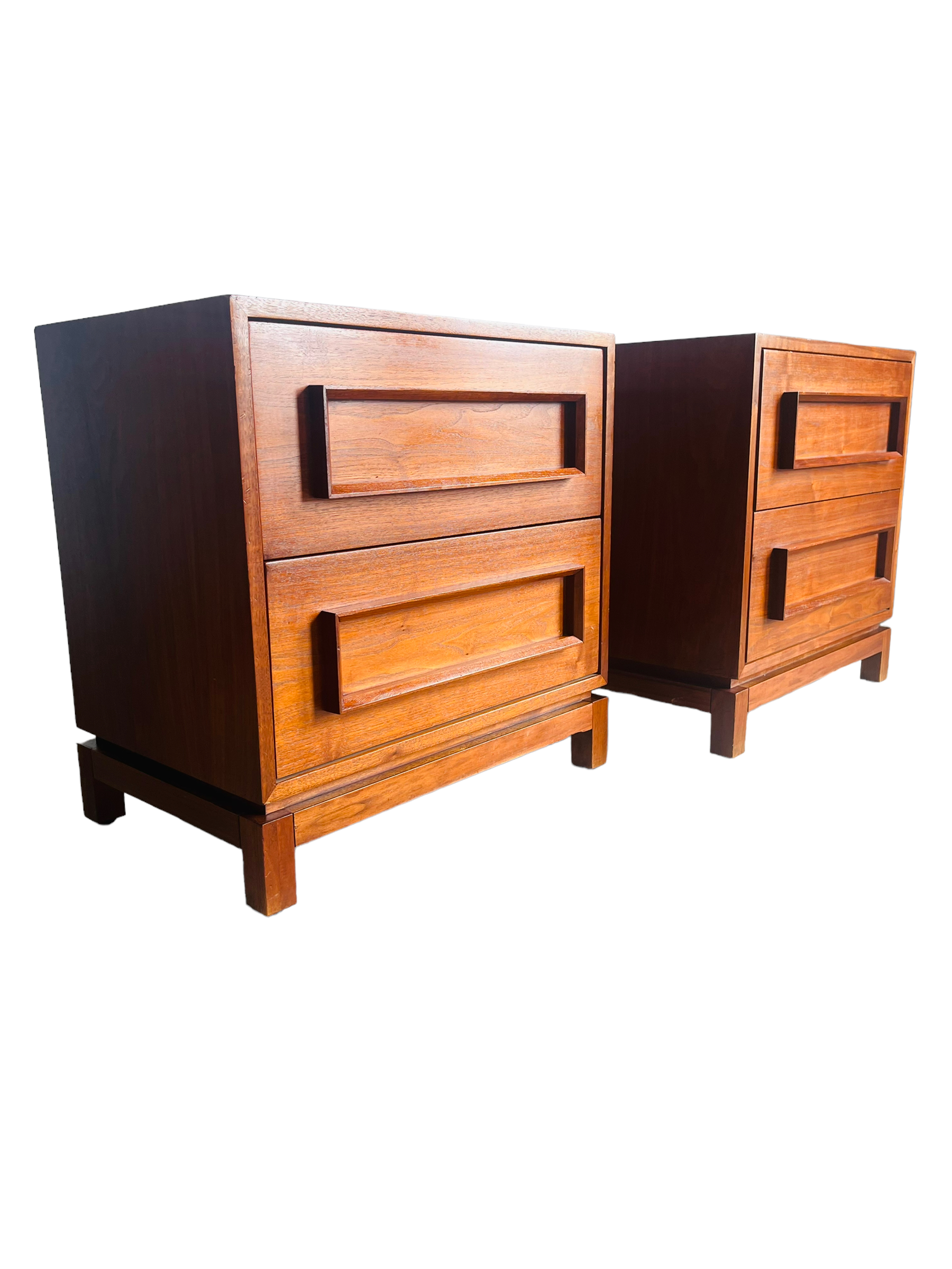 Pair of Mid-Century Modern Walnut Nightstands  image 5
