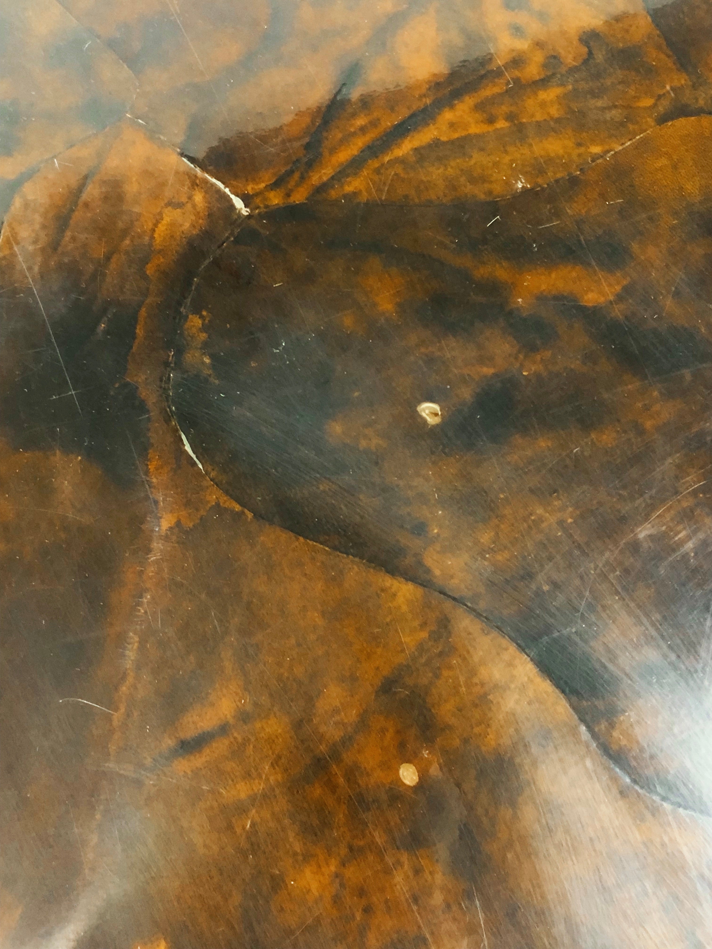 Mid Century Italian Modern Goatskin End Table by Aldo Tura image 9