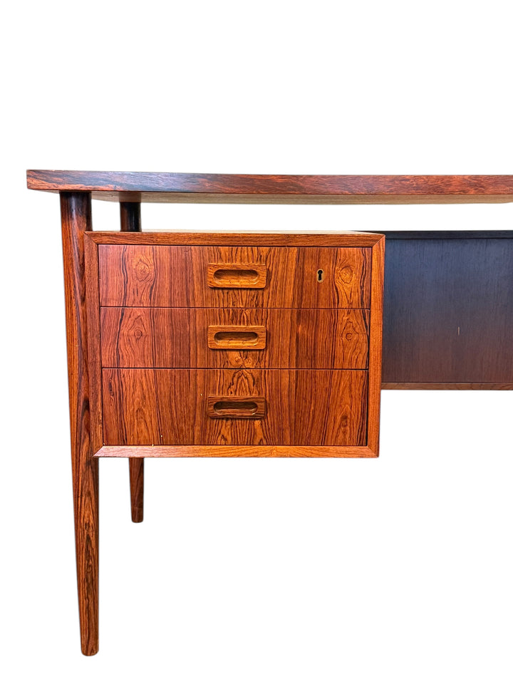 Mid-Century Danish Rosewood Executive Desk by Arne Vodder for Bornholm image 1