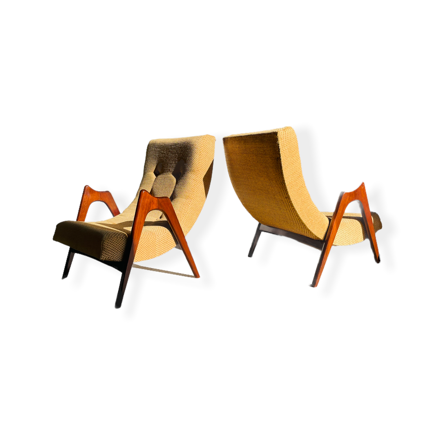 Pair Mid-Century Modern Lounge Chairs by Adrian Pearsall image 0