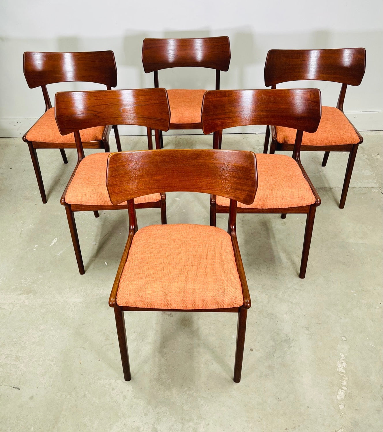 Set 6 Danish Mid-Century Modern Teak Dining Chairs  image 1