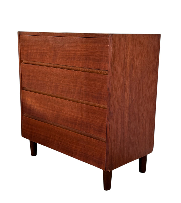 Mid-century Modern Walnut Four Drawer Dresser  image 2