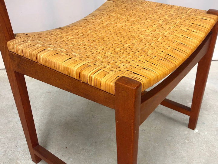 Danish Modern Teak & Wicker Side Chair by Peter Hvidt image 5