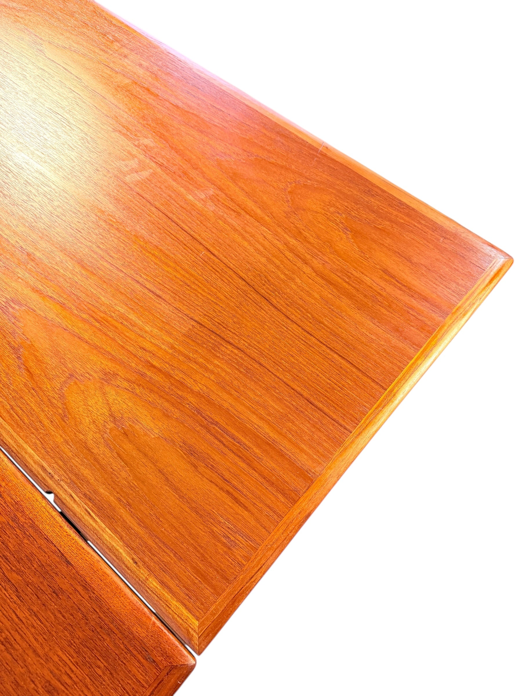 Mid Century Danish Modern Teak Draw Leaf Dining Table  image 13