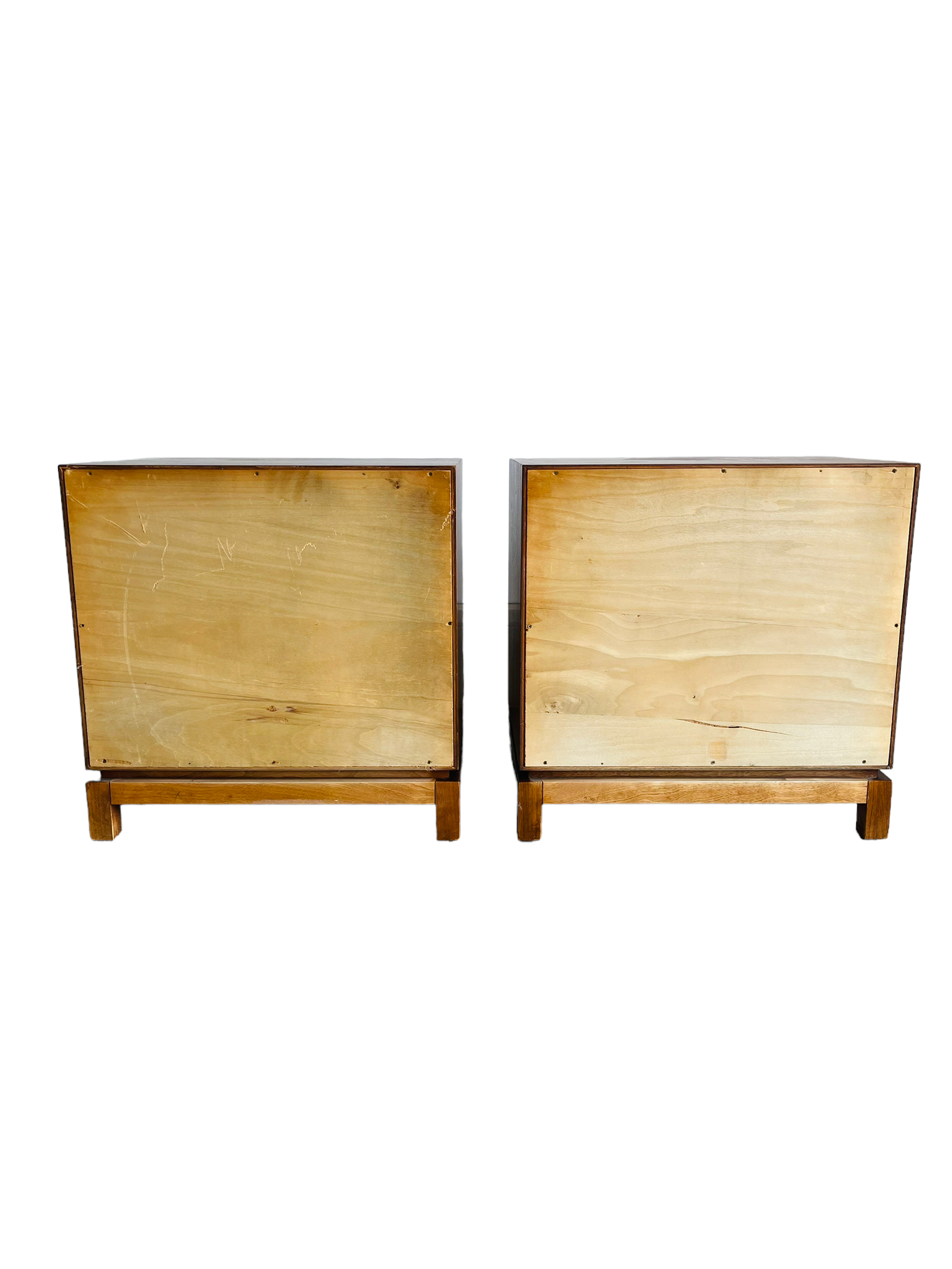 Pair of Mid-Century Modern Walnut Nightstands  image 8