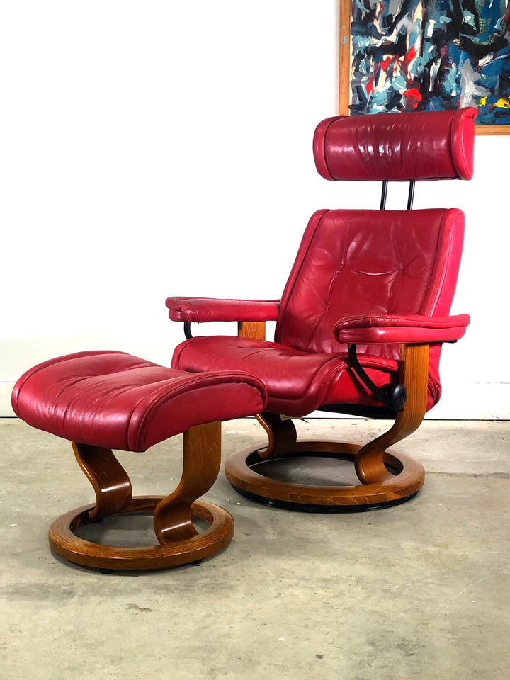 mid century Ekornes Stressless Lounge Chair & Ottoman  image 0
