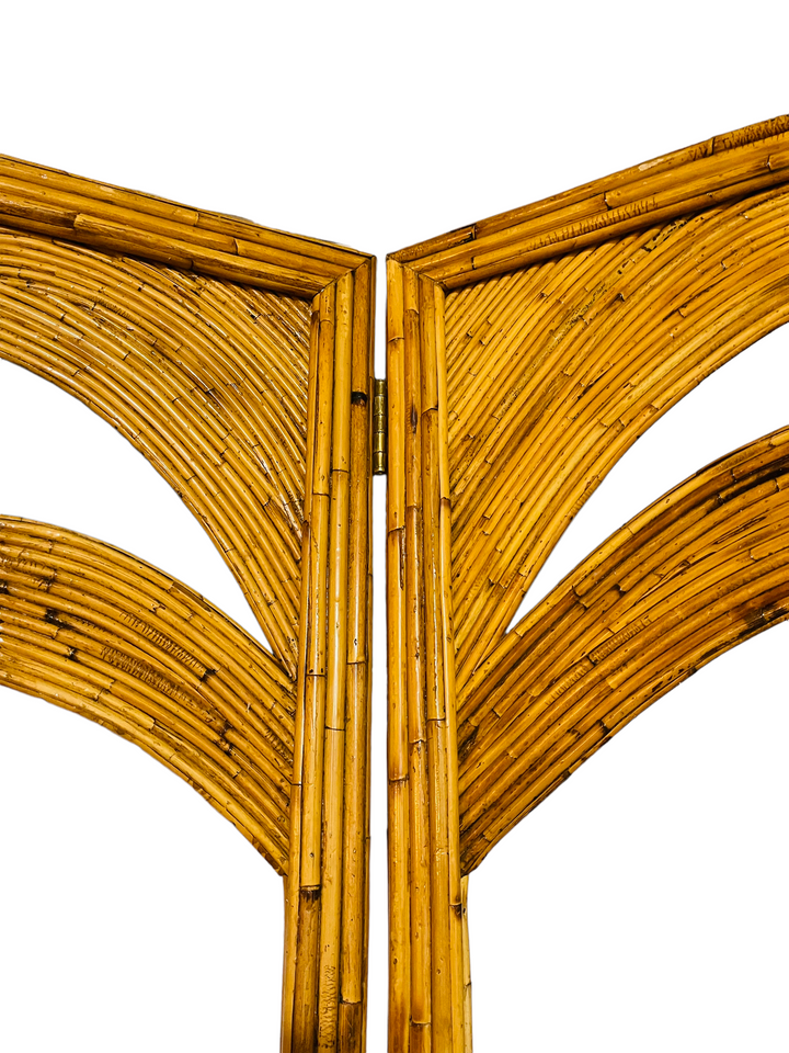 Vivai del Sud Three Panel Bamboo Screen Palm Tree Motif image 8