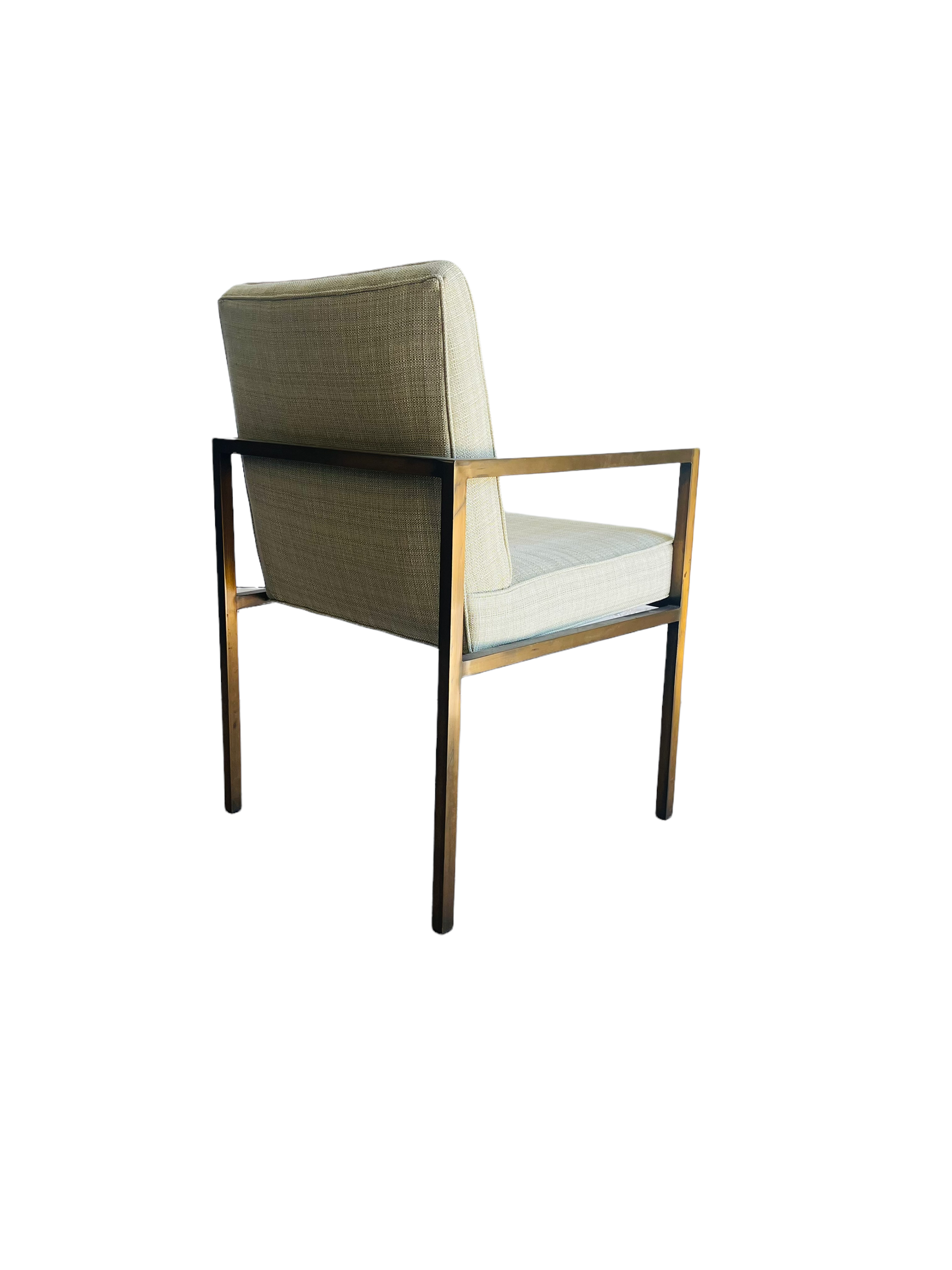 Mid Century Modern Brass Frame Armchair image 3
