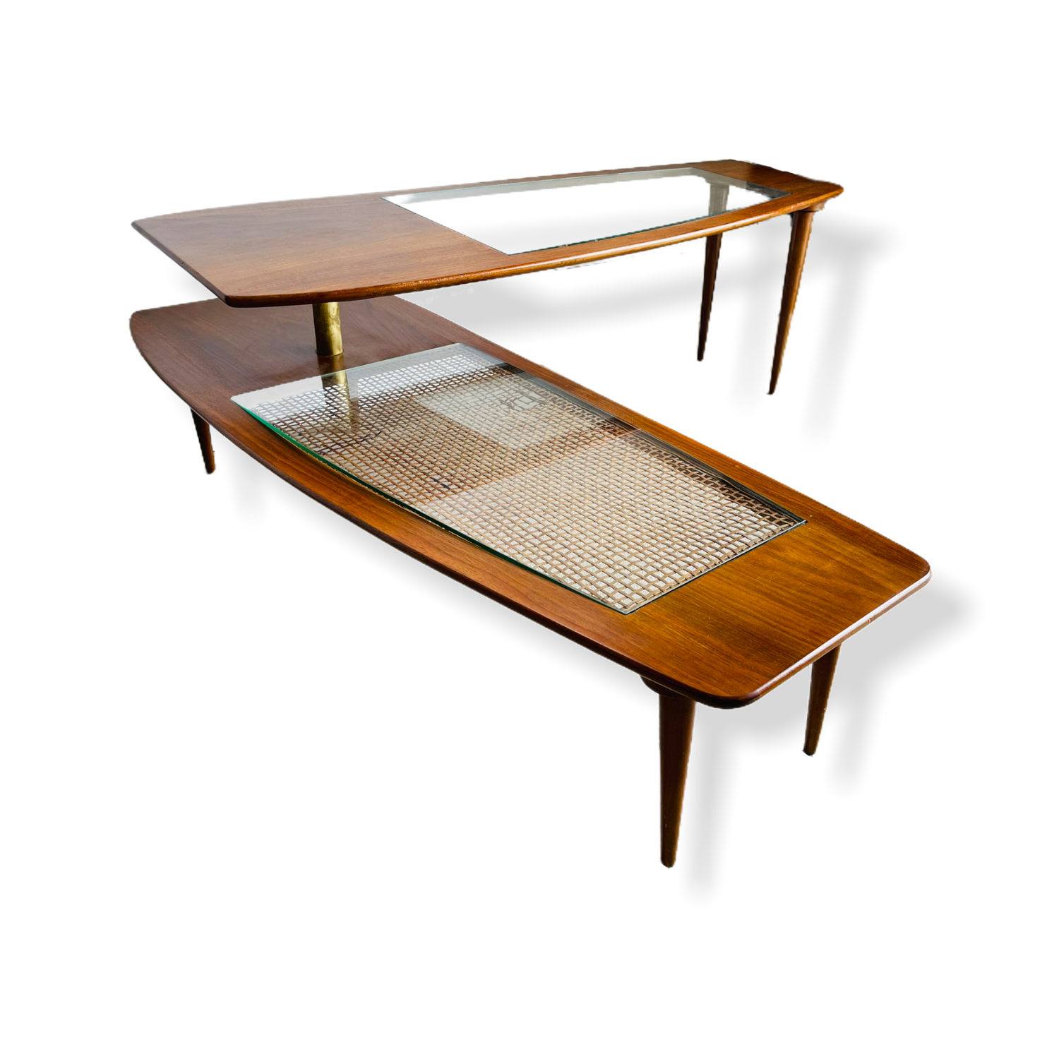 Fabulous Mid-Century Modern Switchblade Walnut Coffee Table image 0