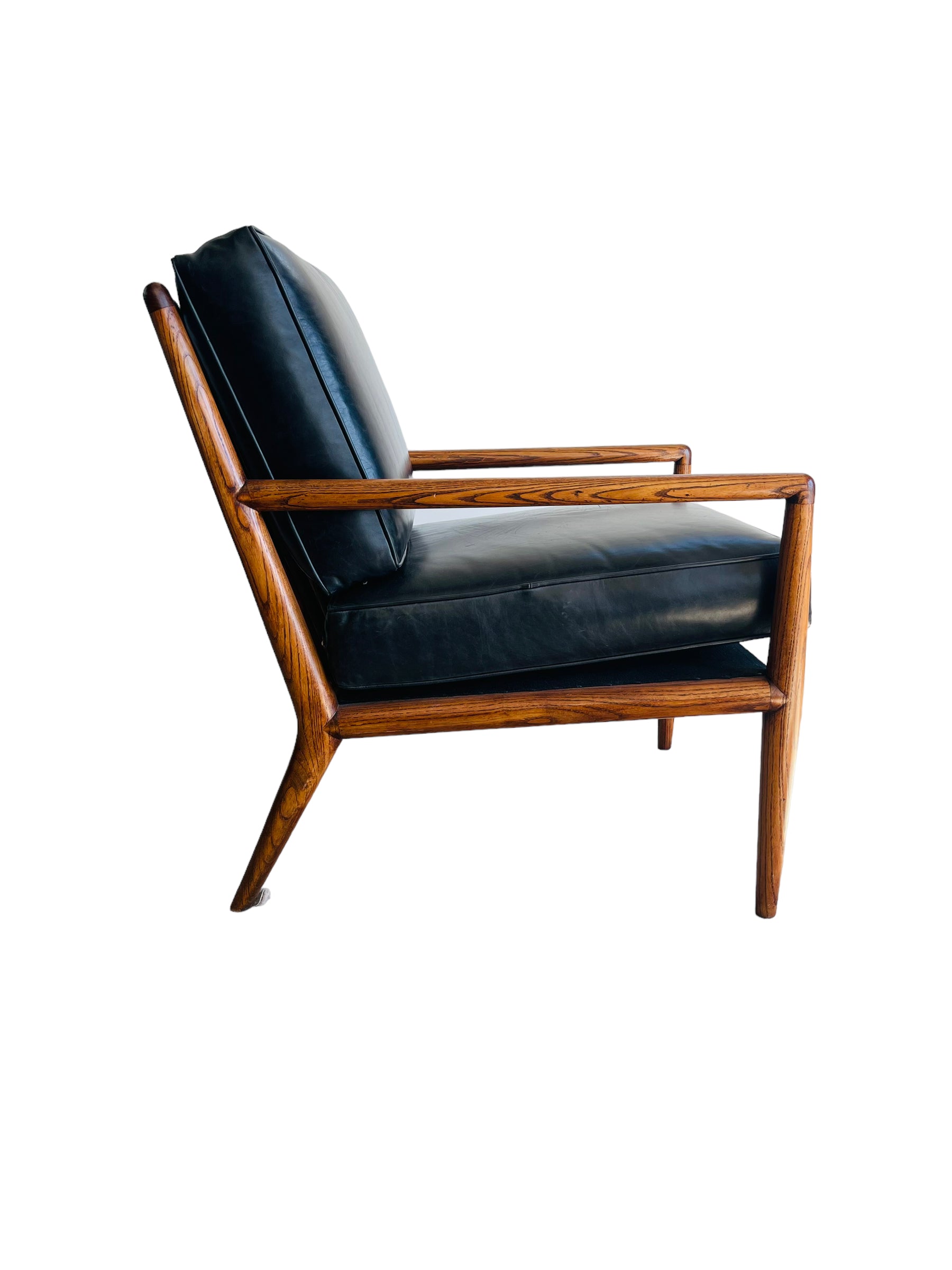 T.H. Robsjohn Gibbons Leather Lounge Chair image 1
