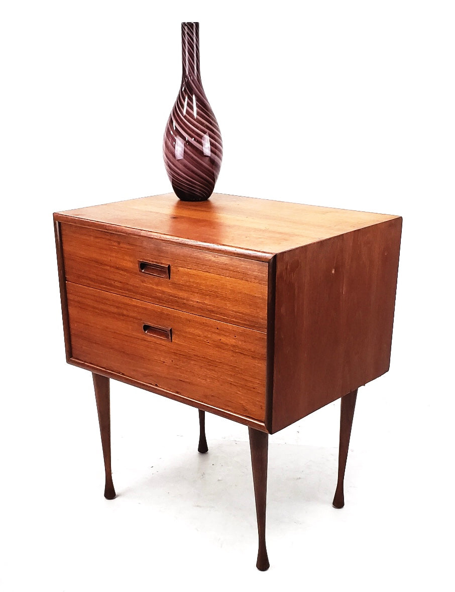 Mid Centuey Danish Modern Two Drawer Teak Table image 5